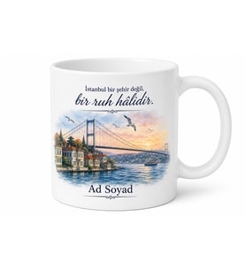 Boğaziçi Manzaralı Tasarım Baskılı Kupa Bardak Hediye İstanbul