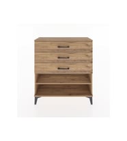 Arges Şifonyer Tek Raflı 3 Çekmeceli 88x30x96 Çam-Çam