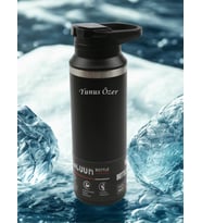 Outdoor 304 Çelik Termos , 500 ml Kişiye Özel İsimli (Siyah)