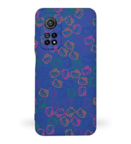 Xiaomi Mi 10T Pro Uyumlu Lansman Kılıf Hello Kitty Tasarımlı İçi Kadife Kapak-Lacivert (Şeffaf)