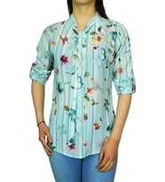 Kadın Yeşil Desenli Bluz BGL-ST00592