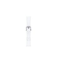 Fro LW38-43 20 mm Hakiki Deri Kroko Beyaz Kordon Silver Toka