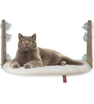 Cam Yatağı Vantuzlu Kedi Cam Yatağı Pugalo Vantuzlu Yatak (Krem)