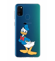 Samsung Galaxy M30s Kapak Donald Duck Tasarımlı Şeffaf Silikon Kılıf