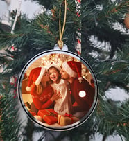BK Gift Kişiye Özel Aile Şeffaf Pleksi Yılbaşı Ağaç Süsü - 1, Yeni Yıl Hediyesi, Yılbaşı Hediyesi