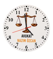 Avukatlara Özel İsimli Duvar Saati