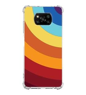 Xiaomi Poco X3 Pro Köşe Korumalı Antişok Kapak Renk Cümbüşü Tasarımlı Şeffaf Silikon Kılıf