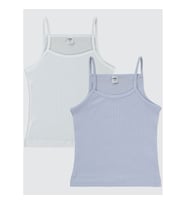 Civil Girls Kız Çocuk 2'li Atlet Set 2-10 Yaş Beyaz-Lila (Beyaz-Lila)