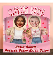 eJOYA MiniBiz Anneler Günü Özel Annem ve Ben İkili Yastık Seti 116350 (Pembe)