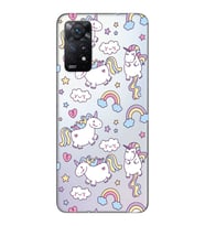 Xiaomi Redmi Note 11 PRO Uyumlu Unicorn Tasarımlı Şeffaf Telefon Kılıfı