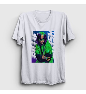 Presmono Unisex Beyaz Green Billie Eilish T-Shirt 154248tt