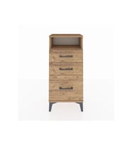Arges Komodin Tek Raflı 3 Çekmeceli 44x30x96 Çam-Çam