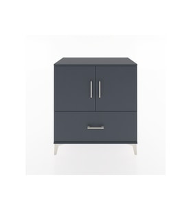 Hyperion Şifonyer Tek Raflı Tek Çekmeceli 2 Kapaklı 88x44x96 Antrasit-Antrasit