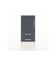 Arges Komodin 2 Raflı 2 Çekmeceli Tek Kapaklı 44x30x96 Aytaşı-Antrasit