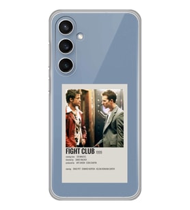 Samsung Galaxy S23 FE Uyumlu Fight Club Minimalist Poster Desenli Şeffaf Telefon Kılıfı