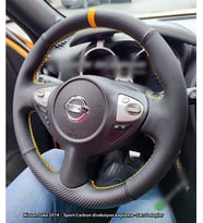 Nissan Juke 2011-2015 Araca Özel Direksiyon Kılıfı (NOKTA KARBON YÜZÜKLÜ)