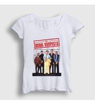 Presmono Kadın Beyaz Cover Film The Usual Suspects T-Shirt 255080tt