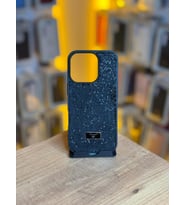 İPhone 16 Pro Uyumlu Taş Desenli Silikon Yumuşak Kılıf (Siyah)