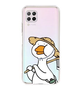 Huawei P40 Lite Uyumlu Ördek Desenli Şeffaf Telefon Kılıfı