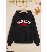 Çocuk Brooklyn Baskılı Sweatshirt (Siyah)