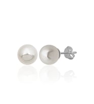 925 AYAR GÜMÜŞ KABUK İNCİ 8 MM BEYAZ KUSURSUZ ŞEKİL KÜPE
