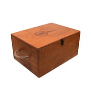Ahşap Büyük Kutu Logo Veya Yazılı 40Cm X 20Cm Genişlik 20Cm Yükseklik (Kahverengi Açık)