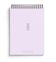 Bind Runes Karton Kapak Spiralli Çizgisiz Not Defter Seti Cep Notebook Sketchbook (Mor)