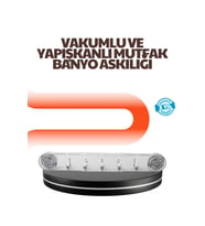 Çok Amaçlı Vakumlu Askılık Yapışkanlı Kolay Montajlı