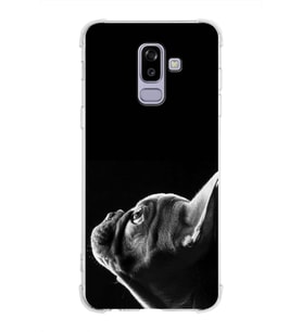 PrintiFy Samsung Galaxy J8 Uyumlu Köpek 1 Baskılı Şeffaf Köşe Korumalı Antişok Kılıf