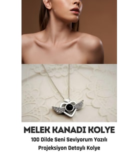 100 Dilde Seni Seviyorum Yazılı Kolye