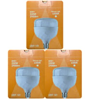 (3 Adet) Osaka 40W (250W) Beyaz Işık E27 Duylu (Kalın Duy) Led Torch Ampul