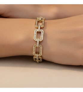 XUPİNG JEWELRY KARE KARE  ZİRKON TAŞLI BİLEKLİK