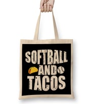 Softball And Tacos Funny Novelty Bez Çanta Uzun Saplı