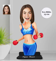 Kişiye Özel Fitness Kadın Ahşap Eco Biblo -3