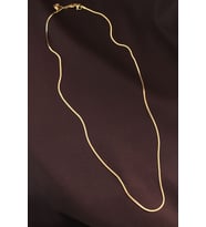 İnce Çelik İtalyan Zincir Kolye - 60 cm (Gold Renk) (Standart)