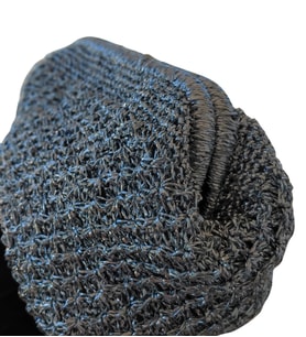 El Örgüsü Burslu Çanta, Metalik İp Gümüş Rengi,20*30 cm