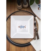 M'art Home 2 li Akdeniz Pasta Tabağı (Çok Renkli)