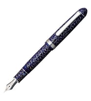 Platinum 3776 Celluloid Karakusa Blue Dolmakalem