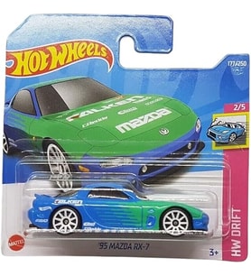 Hot Wheels - '95 Mazda Rx-7 - Hw Drift 2/5 - Hcv86 - Kısa Kart - Falken Tasarım - Greddy - Eibach - (Çok Renkli)