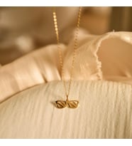 Kişiye Özel 925 Ayar Gümüş Minimalist Gözlük Kolye (Gold)