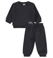 Civil Baby Cvl Nakışlı 6-18 Ay Takım - Gri 6-9 Ay (Füme)
