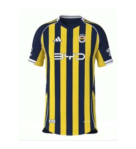 Fenerbahçe F01288 Çocuk İç Saha Çubuklu Forma 2025-2026 - Fenerbahçe - Sarı - ST01288-Sarı-128