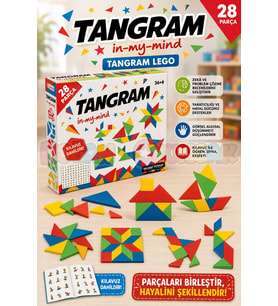 Tangram Lego (28 Parça) - Lego Setleri - Tangram Oyunu - Şekilli Lego - Tagram Seti