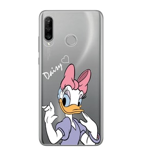 Huawei P30 Lite Uyumlu Ördek Desenli Şeffaf Telefon Kılıfı