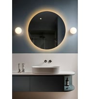 Fawdecor Led Işıklı Yuvarlak Model Dekoratif Duvar Aynası, Modern Eşsiz Ayna, Ayna Duvar Dekorasyon Ürünü (Günışığı)