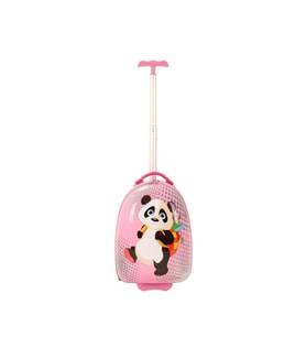 V308 ABS ÇOCUK VALİZ-PEMBE-PANDA BASKI