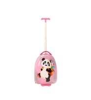 V308 ABS ÇOCUK VALİZ-PEMBE-PANDA BASKI