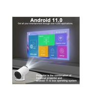 4K 150 ANSI WiFi 6 5G Android 11 Taşınabilir Ev Sinema Projektörü