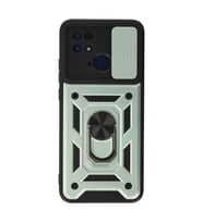Xiaomi Redmi 10c Kılıf Pars Lens Yüzüklü Silikon - Yeşil