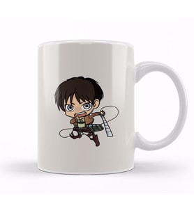 Attack On Titan Chibi Eren Kupa Bardak Porselen